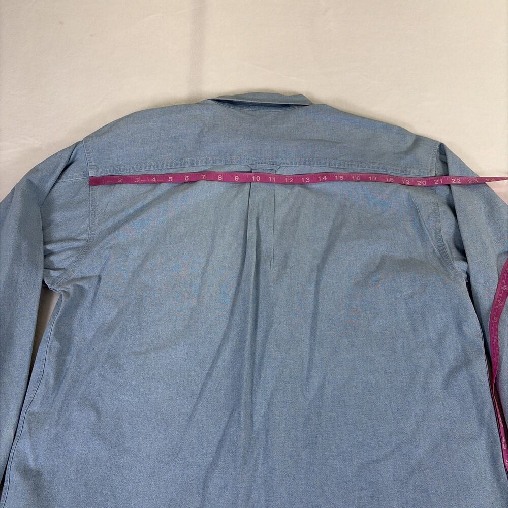 Vintage 1995 Warner Bros. Studio Store Wile E. Coyote Genius Denim Shirt Large - Picture 13 of 14